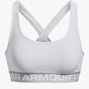Under Armour Women's Criss Cross Support Medium Support Sports Bra- White